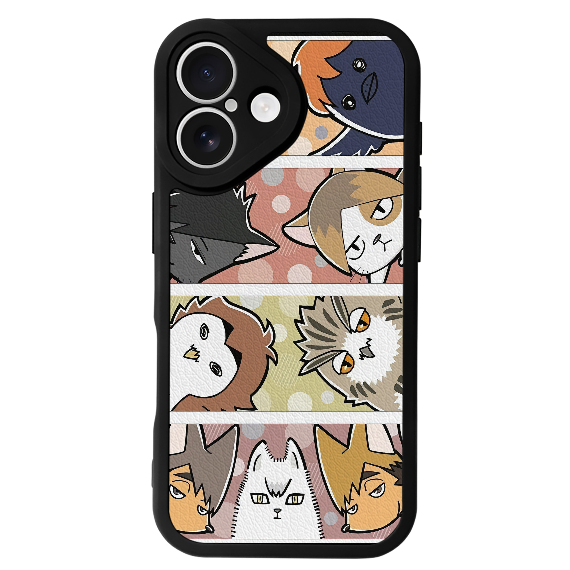 （画像用） ハイキュー!! Haikyu!! 【iPhone 16シリーズ対応】シリコンスマホケース（レザー調） 材質：シリコン